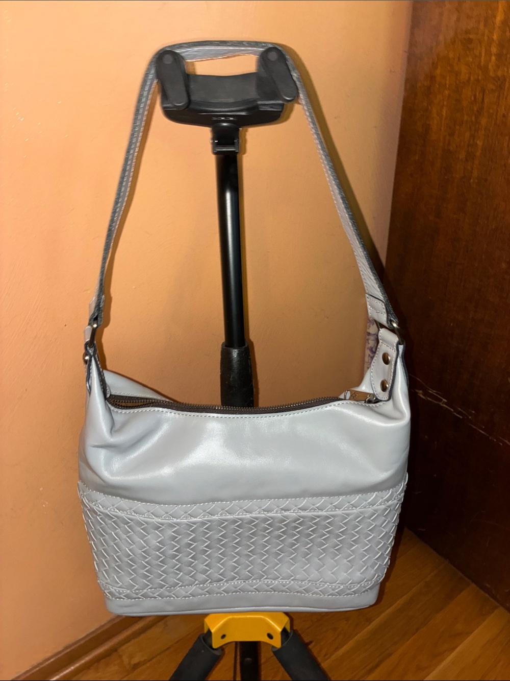 Classic Woven Patricia Nash Shoulder Bag - Light Gray